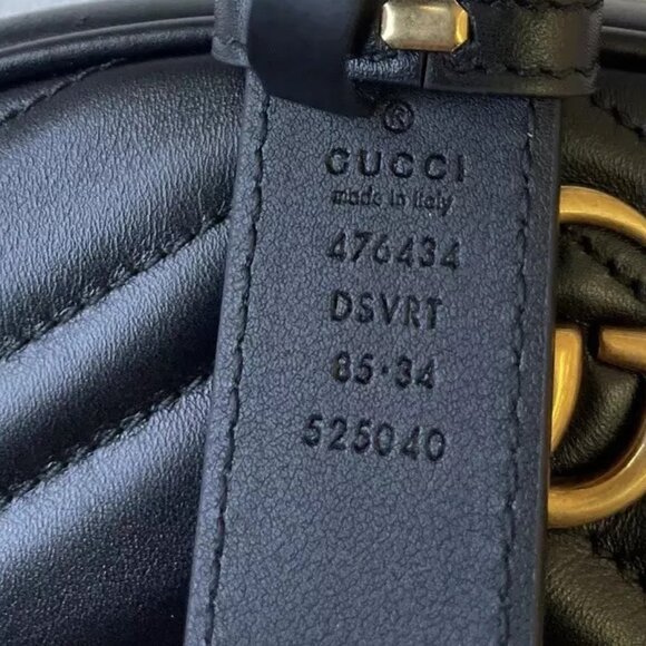 NEW GUCCI GG Marmont Matelasse Chevron Heart Black Leather Belt Bag Sz 85 cm - Picture 16 of 16
